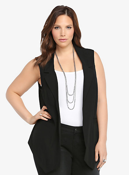 Torrid Sleeveless Blazer via SaltyBlonde.com