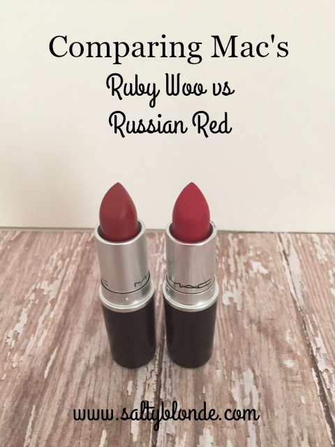 Macs Ruby Woo vs Russian Red