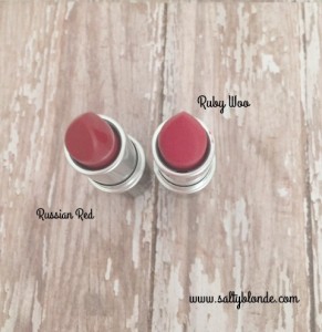 Macs Ruby Woo vs Russian Red - Salty Blonde