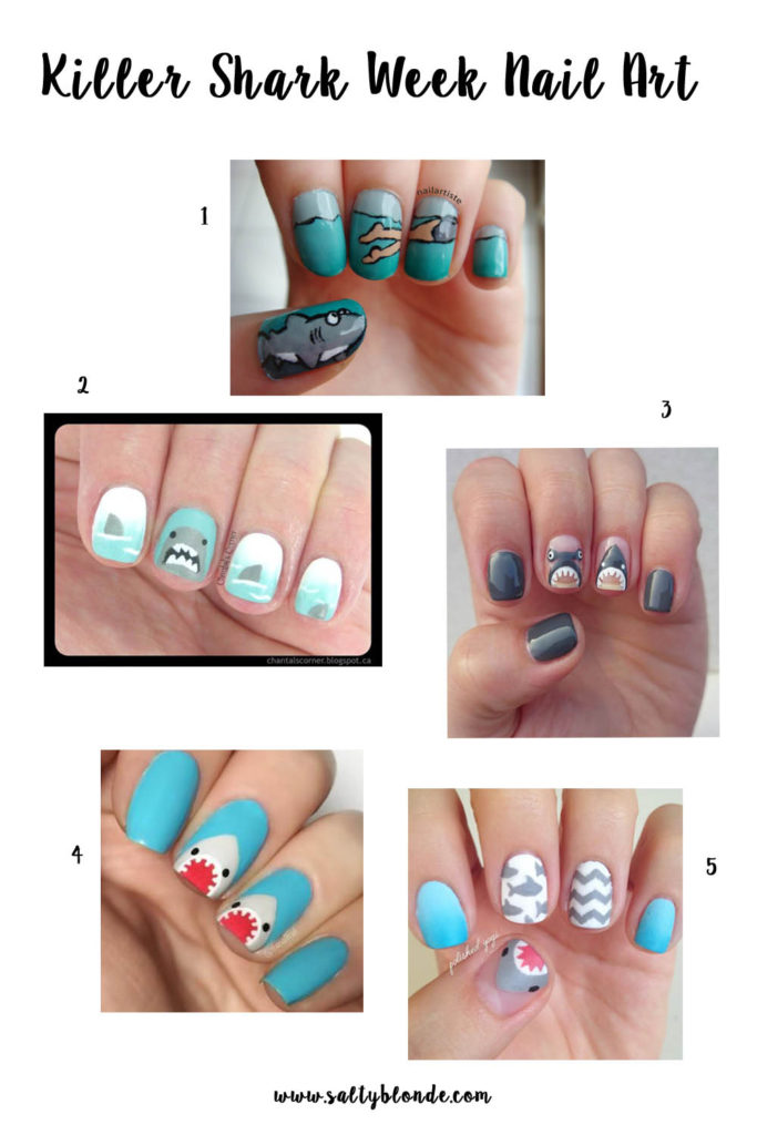 Killer Shark Week Nail Art