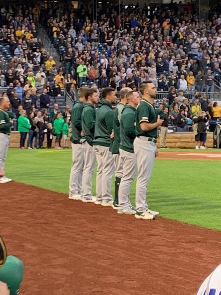 Oakland A's at Pittsburgh Pirates National Anthem